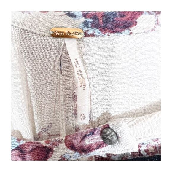 Free People Swing Dress Womens XS Floral Sleeveless Tea Combo Boho Flowy - Picture 8 of 10